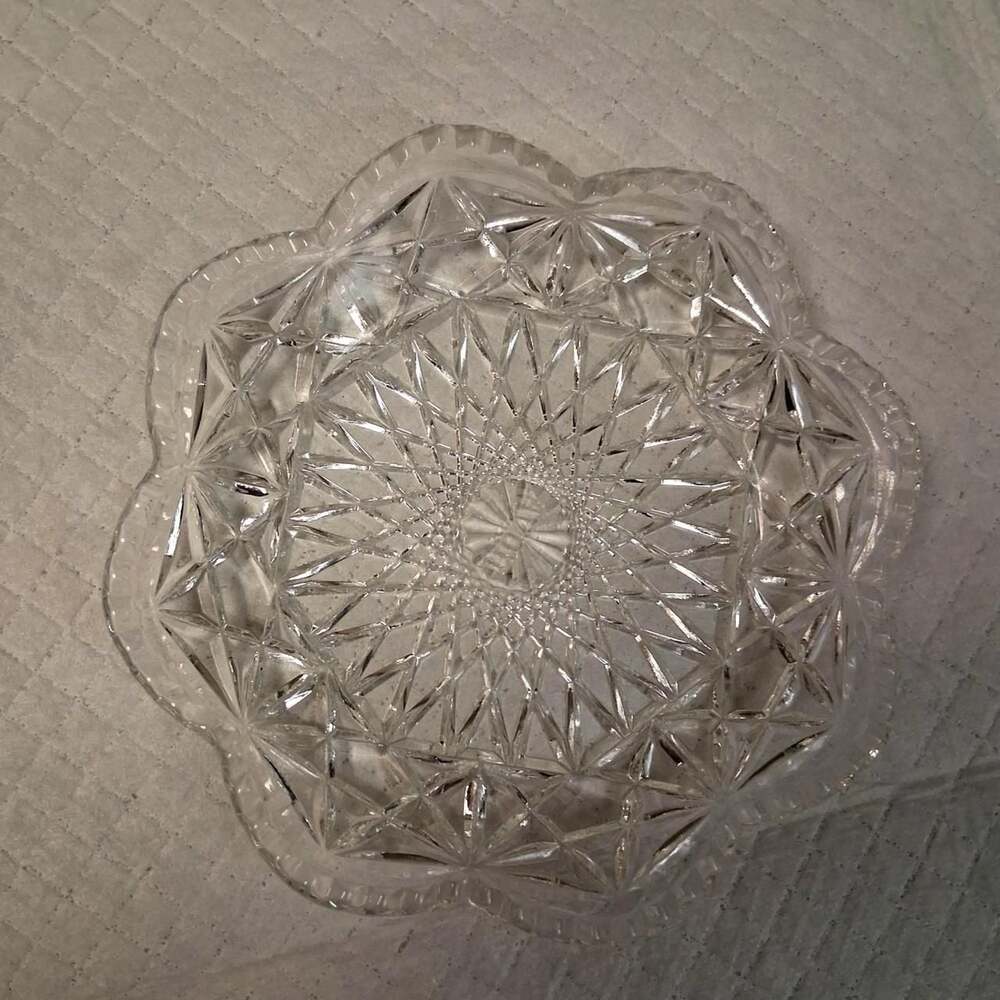 Avon Vintage Crystal Cut Glass Dish